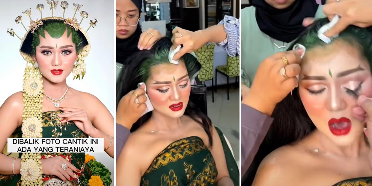 Momen Pengantin Dibilang Mirip Erina Gudono 'Teraniaya' Saat Hapus Makeup, Bukti Cantik Butuh Pengorbanan
