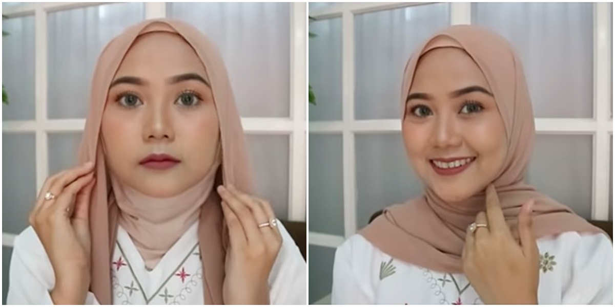 Tutorial Hijab Pashmina untuk Samarkan Wajah Bulat Biar Lebih Tirus dan Fresh