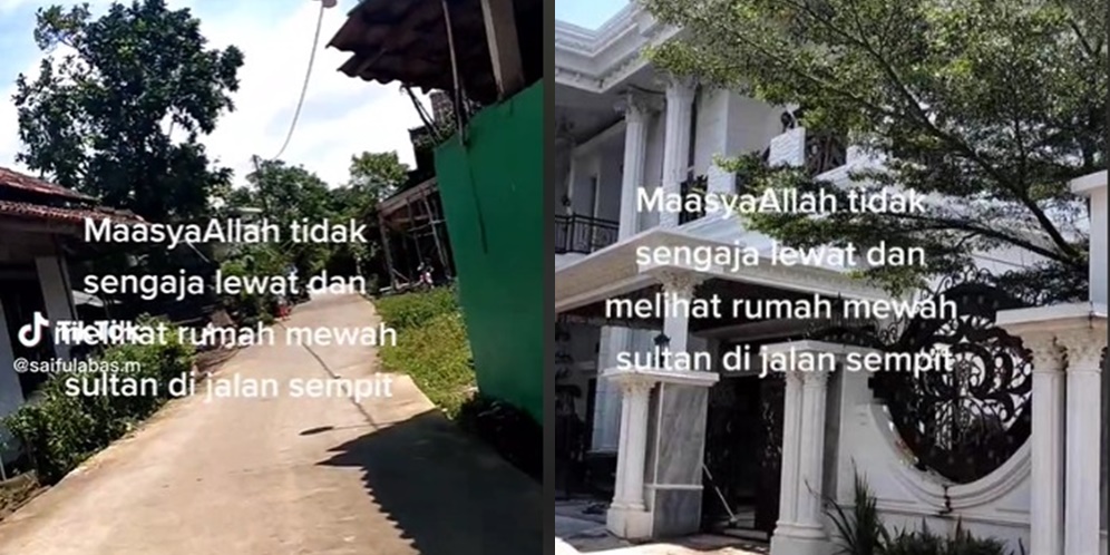 Penampakan Rumah Sultan di Jalan Sempit Perkampungan, Diduga Milik Artis, Bangunannya Megah Banget!