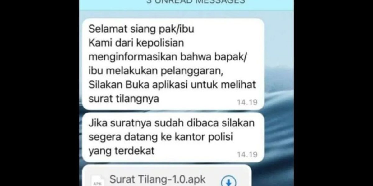 Waspada! Beredar Penipuan Surat Tilang Elektronik Lewat Pesan WhatsApp, Rekening Bisa Terkuras