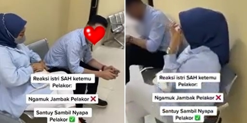 Viral Gaya Santuy Istri Sah Labrak Pelakor yang Dihamili Suaminya, Reaksi Si Pria Bikin Netizen Geram, Ini 7 Potretnya