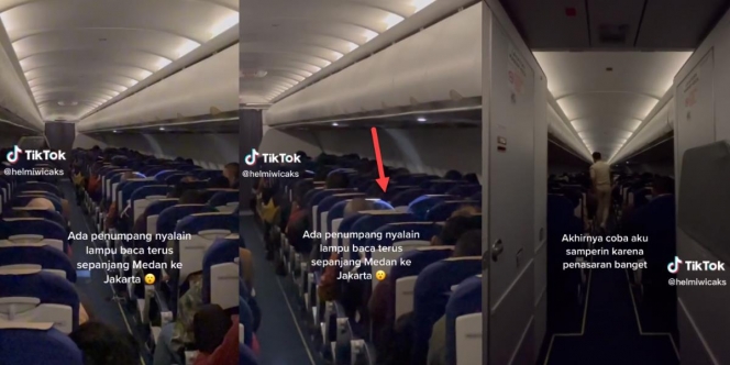 Penasaran Penumpang Terus Nyalakan Lampu Baca Selama Penerbangan Malam, Saat Didekati Ternyata Ini Yang Dilakukan di Kursinya
