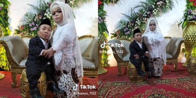 Viral Video Pernikahan Pasangan Bertubuh Pendek, Banjir Doa Warganet