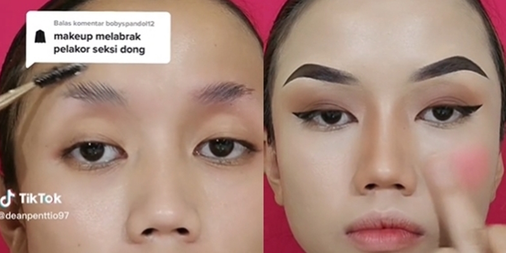 Viral Wanita Buat Tutorial Makeup Melabrak Pelakor Seksi, Hasilnya Auto Bikin Minder