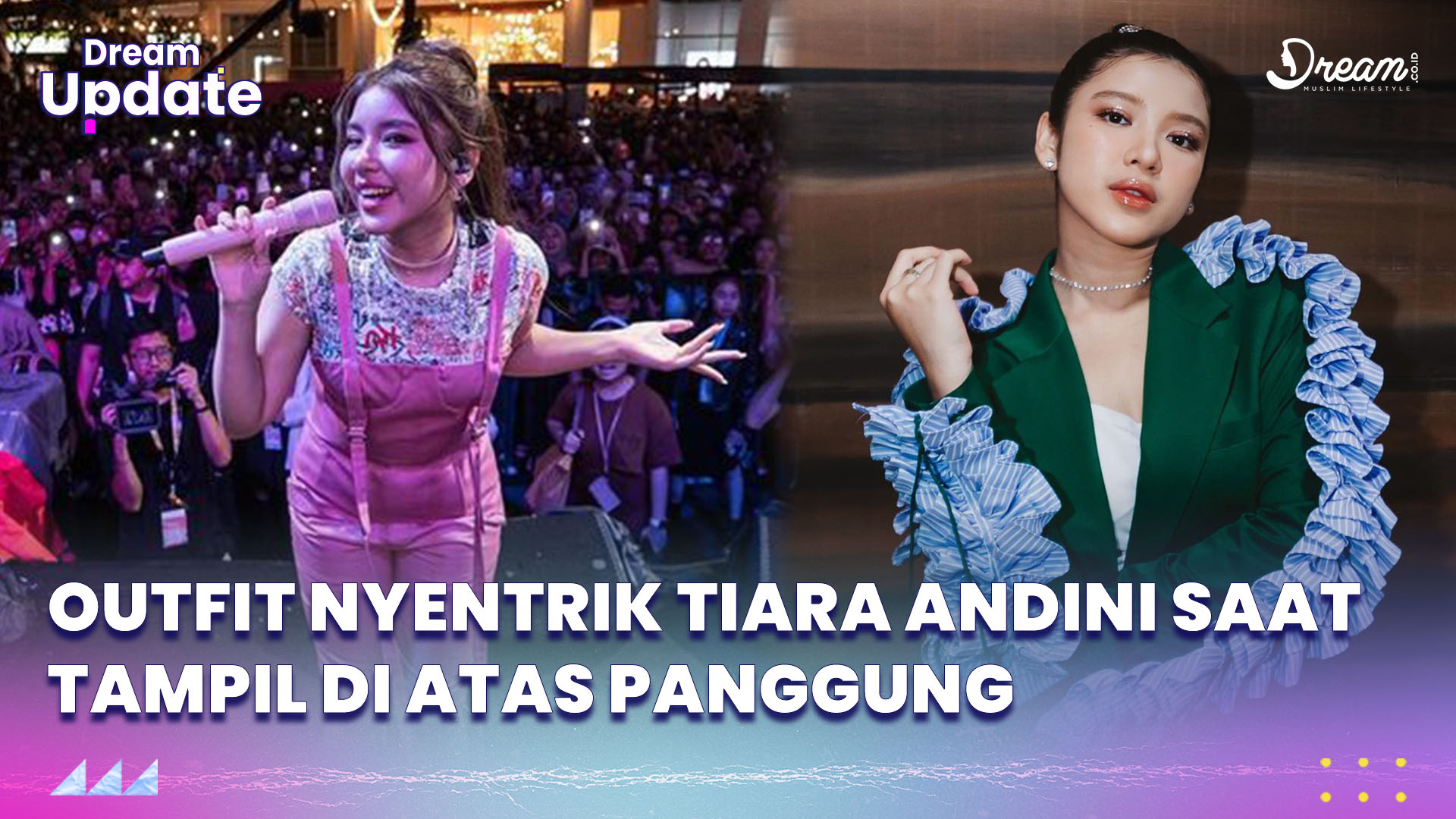 Outfit Nyentrik Tiara Andini saat Tampil di Atas Panggung