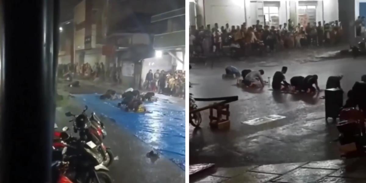 Viral, Jemaah di Parepare Nekat Tetap Sholat Tarawih di Bawah Guyuran Hujan Deras, Menuai Pro dan Kontra di Kalangan Netizen