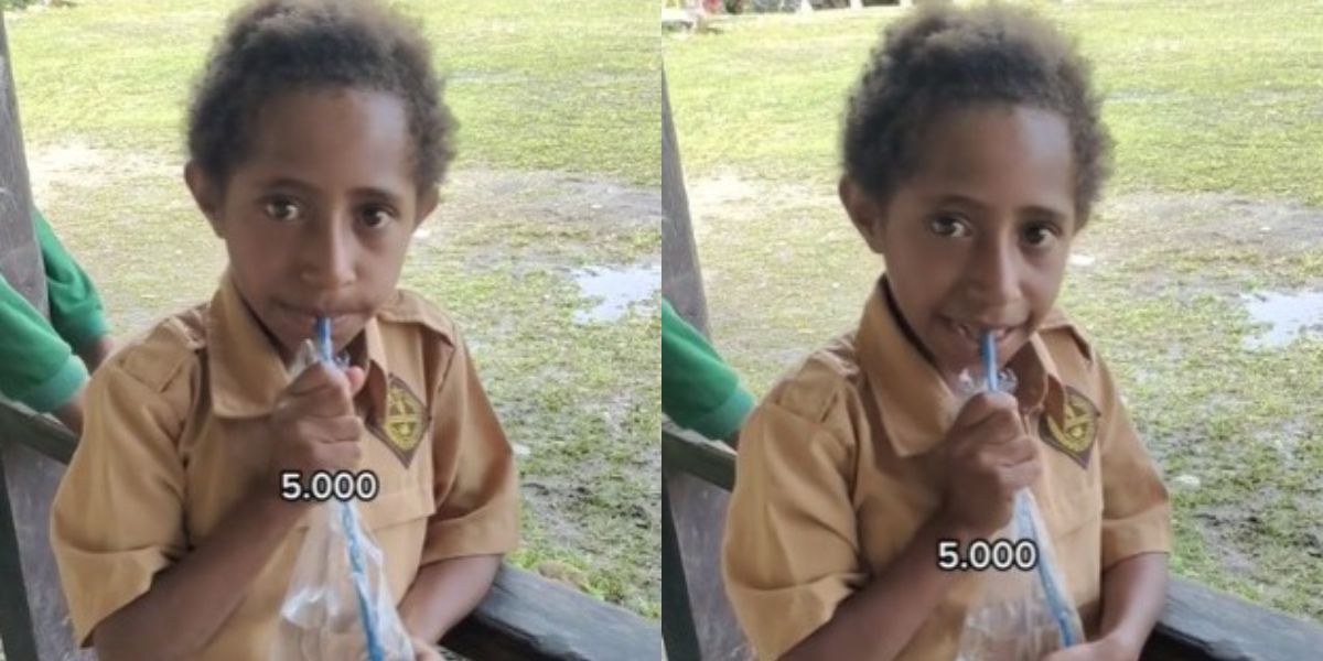 Viral Video Anak SD Papua Beli Air Putih di Plastik Harganya Rp5 Ribu, Warganet: di Sini Bisa Dapat Segalon