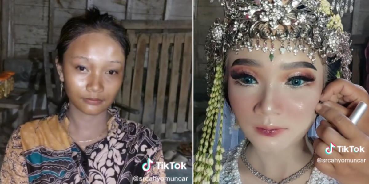 Viral! Transformasi Gadis Desa Berkulit Sawo Matang Jadi Pengantin, Hasilnya Cantik bak Barbie Hidup