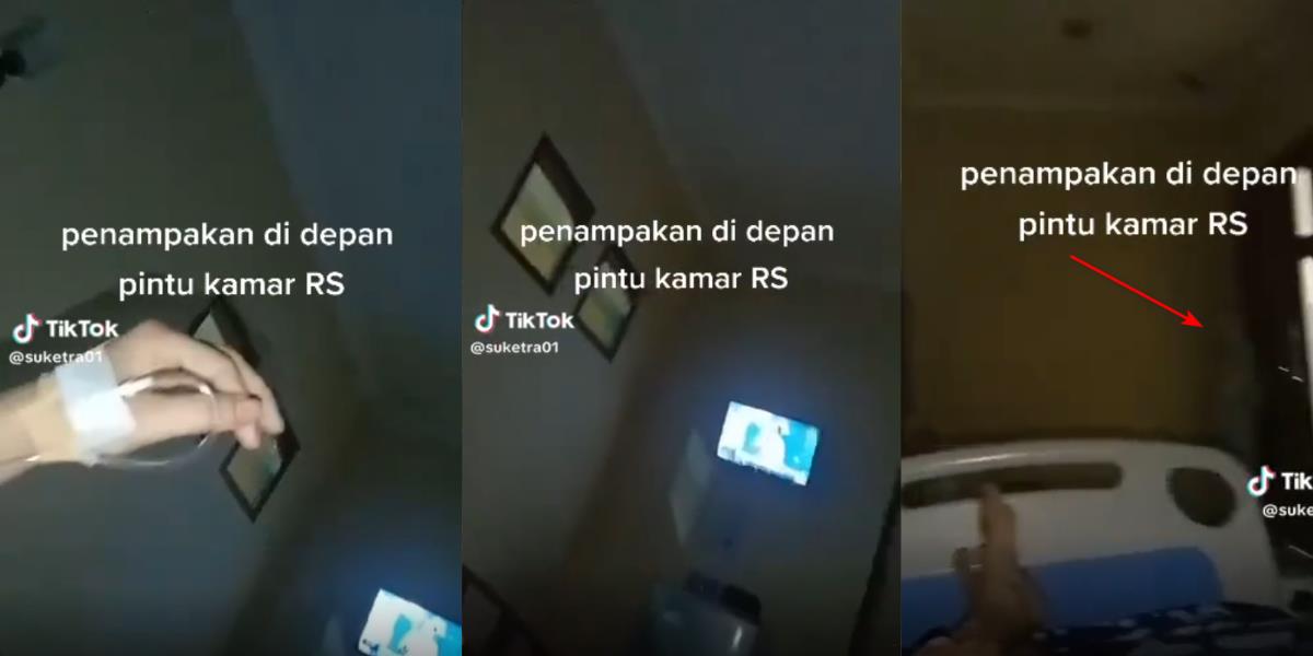 Merinding! Iseng Rekam Suasana Kamar Rumah Sakit, Pasien Kaget Lihat Jelas Penampakan Pocong di Pintu