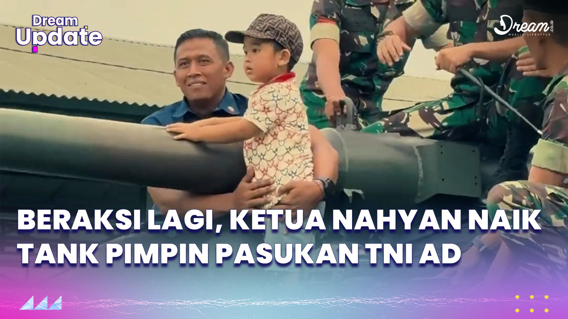 Ketua Nahyan, Cucu Presiden Jokowi Naik Tank Pimpin Pasukan TNI AD