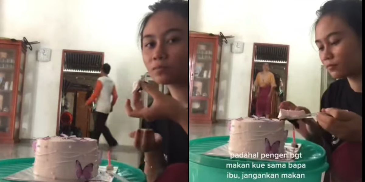 Pilu! Gadis Ini Makan Kue Ulang Tahun Sendirian di Depan Orangtua untuk Menarik Perhatian Tapi Malah Dicueki