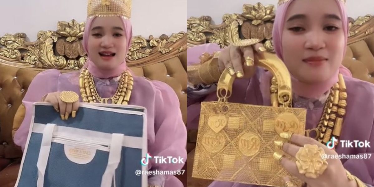 Viral Wanita Pamer Tas Ratusan Juta Penampilannya bak Toko Emas