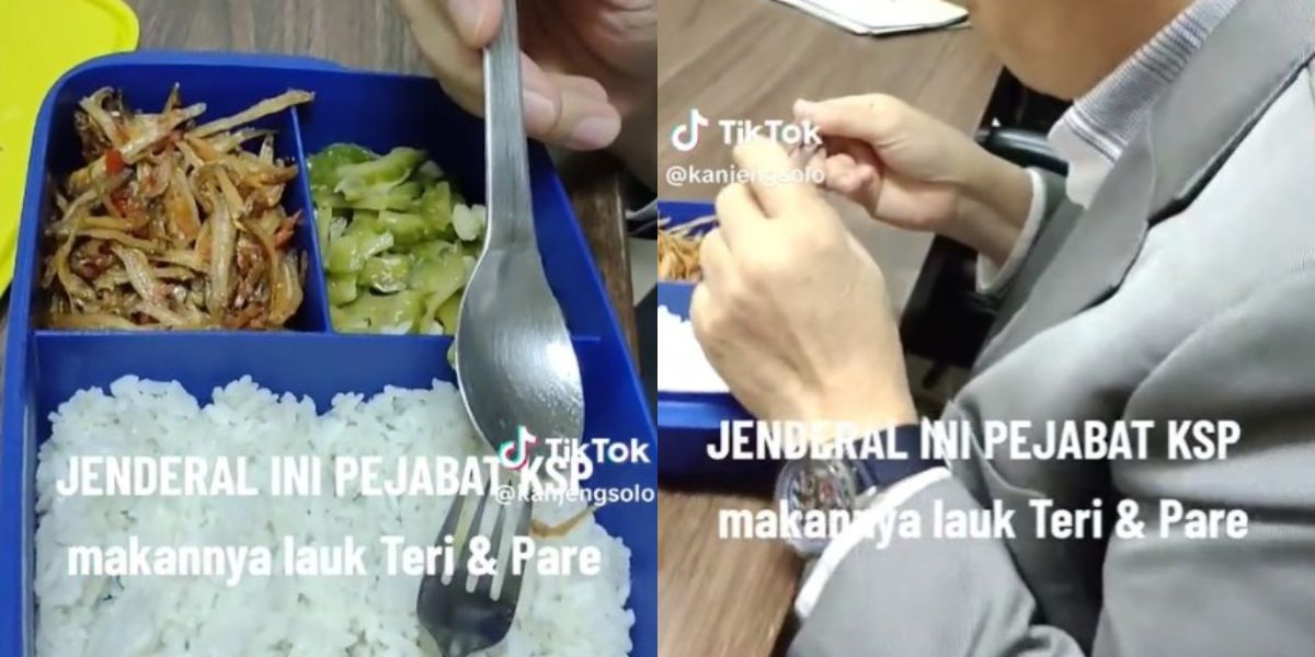 Viral Pejabat Kantor Staf Presiden Bawa Bekal Makan Siang, Lauk Ikan Teri dan Sayur Pare