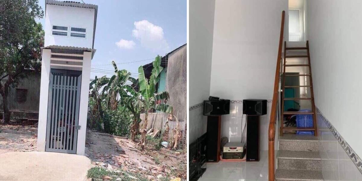 Viral Desain Rumah Tipis Dua Lantai Selebar Pintu, Dijamin Melongok Tahu Panjang Bangunannya