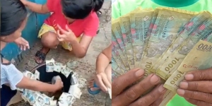 Heboh Warga Sumedang Temukan Ratusan Lembar Uang Rp1.000 di Selokan, Pemiliknya Bikin Penasaran