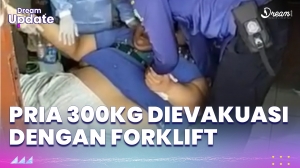 Video Detik-detik Pria di Tangerang Berbobot 300 Kilogram Dievakuasi dengan Forklift