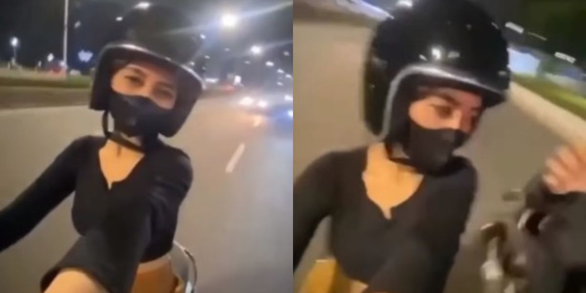 Detik-Detik Wanita Pengendara Motor Nyaris Dijambret Saat Ngevlog di Jalan Sudirman, Salfok Lihat...
