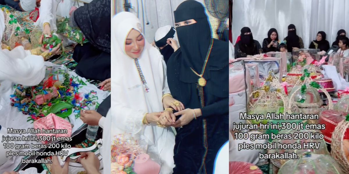 Viral Pernikahan Wanita Bercadar di Samarinda, Seserahannya Uang Rp300 Juta, Emas, hingga Mobil