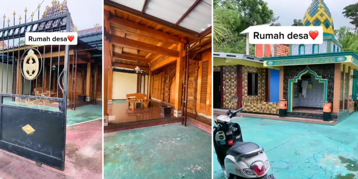 Bikin Syok! Rumah Desa Semi Joglo Milik Tukang Bangunan, Besar dan Luas Banget sampai Punya Musholla Sendiri