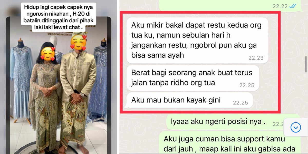 Nyesek! Tinggal 20 Hari Naik Pelaminan, Calon Pengantin Pria Tiba-Tiba Batalkan Nikah, Alasan Tidak Dapat Restu Orangtua