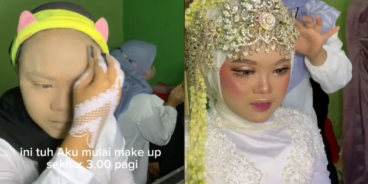 Pengantin Wanita di Bogor Make Up Sendiri, Hasilnya Tampak Flawless Tak Kalah dengan Riasan MUA