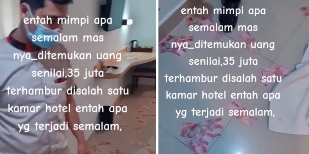 Karyawan Hotel Kaget Temukan Uang Tak Bertuan Berhamburan Saat Mau Bersihkan Kamar, Netizen: 'Awas Uang Tumbal Bulan Suro'