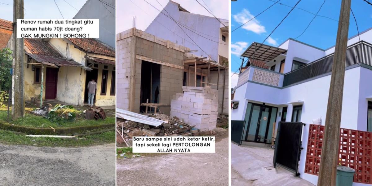 Renovasi Rumah Bobrok Hampir Roboh dengan Modal Cuma Rp70 Juta, Ternyata Hasilnya Keren dan Mewah
