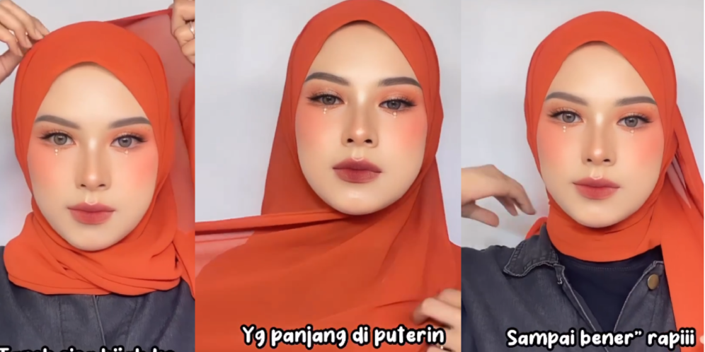 Tutorial Hijab Simpel dengan Pashmina Berbahan Tipis