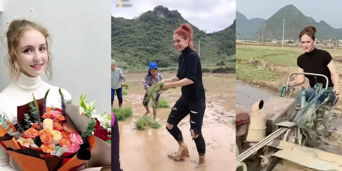 Viral! Gadis Bule Menikah dengan Anak Petani, Rela Tinggal di Desa dan Kerja Cocok Tanam di Sawah