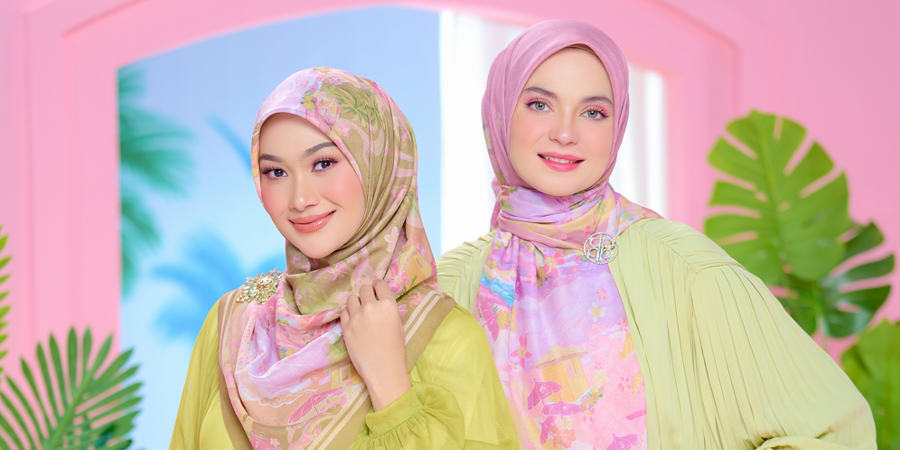 Intip Koleksi Hijab Colorful dengan Nuansa Barbie