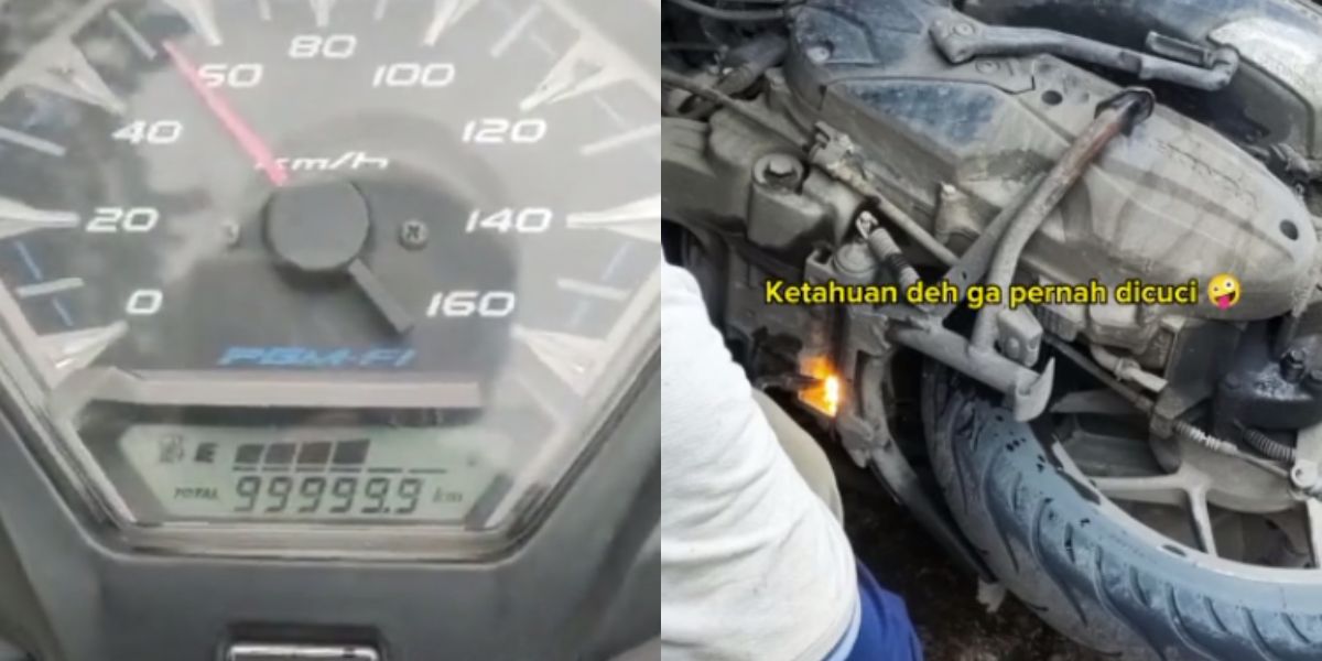 Detik-Detik Odometer Balik ke Angka 0, Penampakan Motor Menggambarkan Perjuangan Sang Pemilik