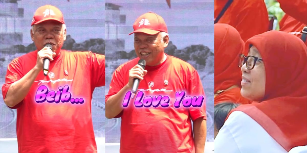 Menteri Basuki Rayu Istri Saat Manggung Bareng Padi Reborn: Beib, I Love You