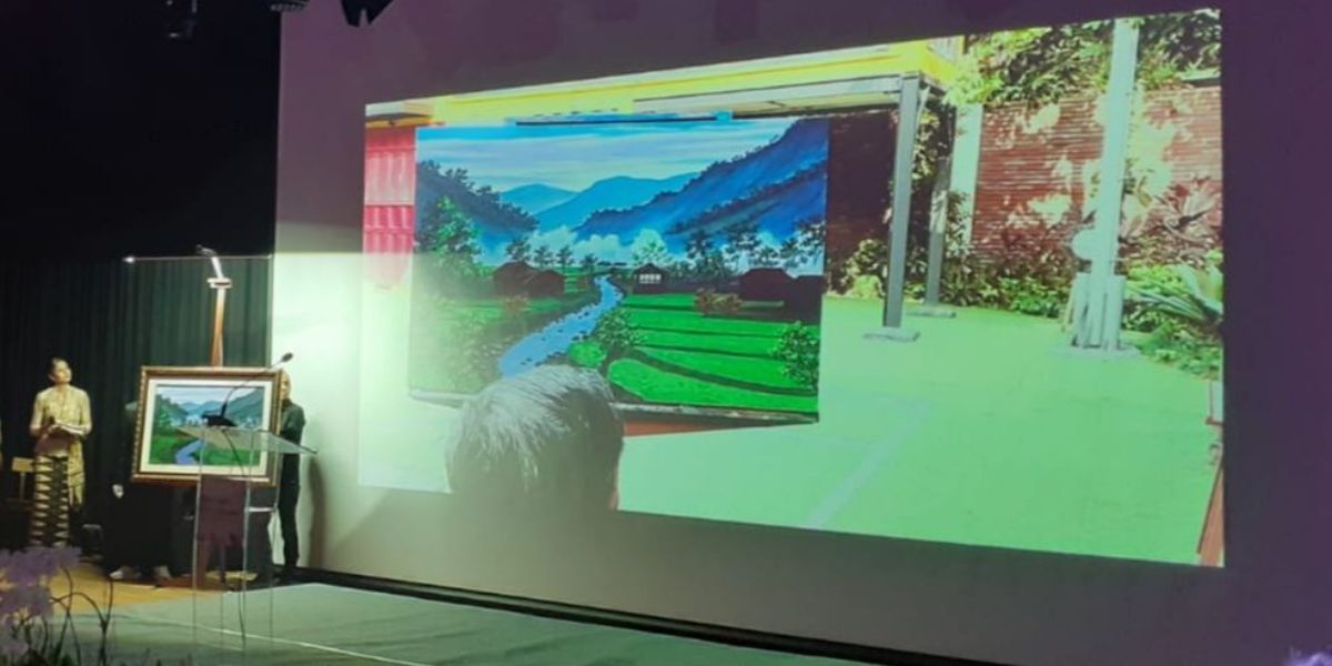 Penampakan Lukisan 'Kabut Pagi di Dusun Sunyi' Karya SBY yang Laku Setengah Miliar, Siapa Pembelinya?