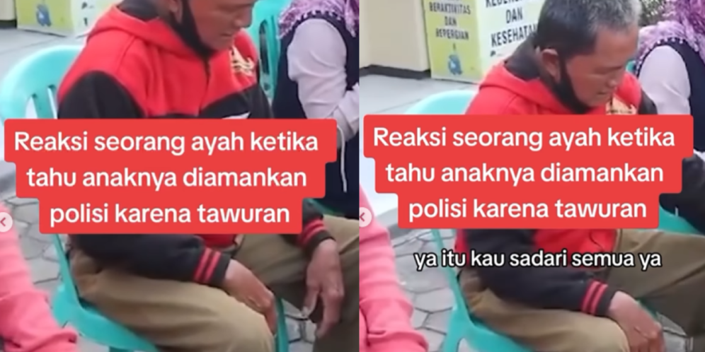 Momen Sedih Ayah Nasehati Anak yang Diamankan Polisi karena Tawuran: Ayah Cuma Tukang Ojek...