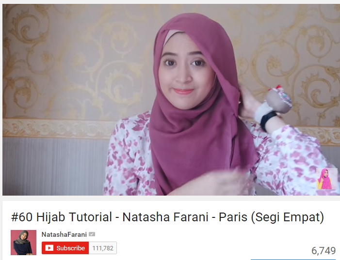  Tutorial Hijab: Jilbab Paris ala Natasha Farani