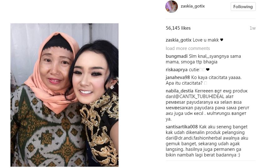 Sukses Jadi Artis Begini Perlakuan Zaskia Gotik Pada Keluarga 170512f