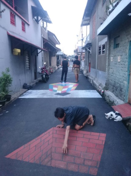 Lagi Viral Begini Lho Penampakan Kampung 3d Di Depok 171027x