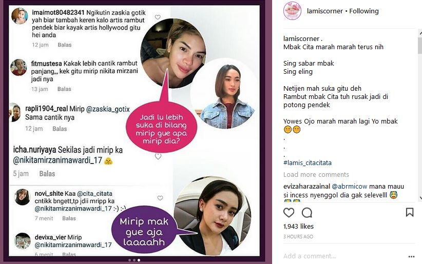  Cita  Citata  Ngamuk Rambut  Bondolnya Disebut Mirip Zaskia 