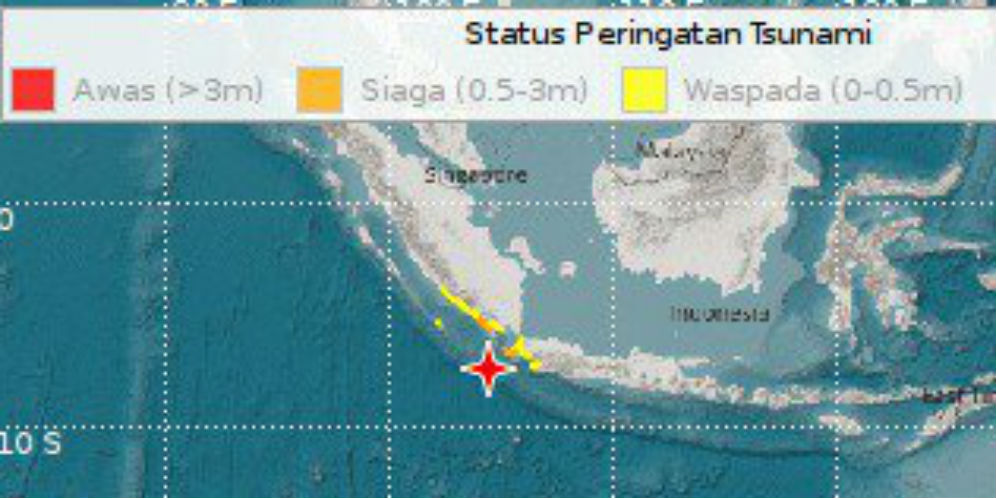 Gempa 7,4 Terasa di Jabotebek Berpotensi Tsunami