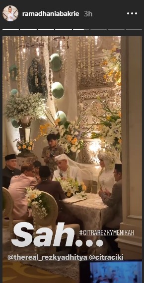    citra kirana dan rezky resmi menikah