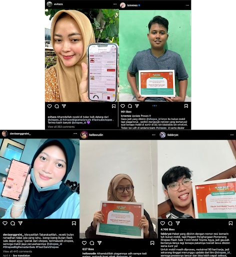 So Happy, The Five Winners of Rp1 Flash Sale Shopee Officially Receive Agya Cars for Rp1