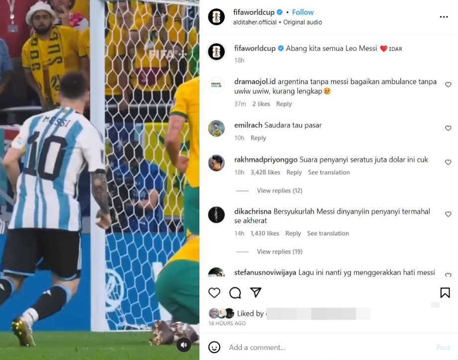 Viral Song 'Lionel Messi' by Aldi Taher Appears on FIFA Official ...