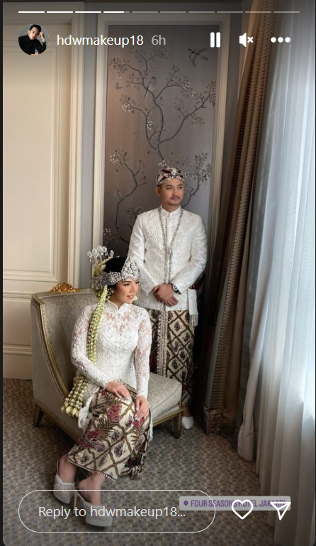 Portrait of Angga Wijaya and his wife Anna's wedding