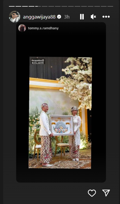 Portrait of Angga Wijaya and his wife Anna's wedding