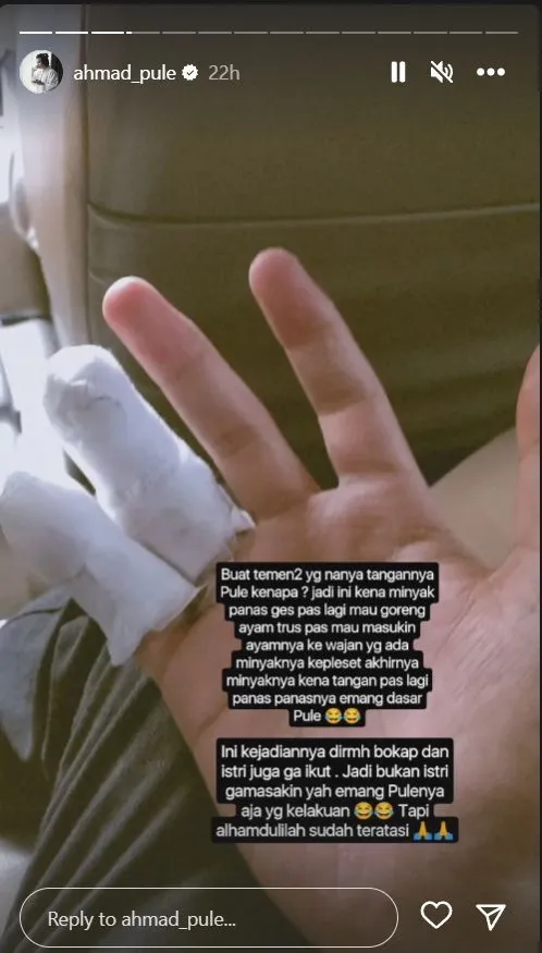 Klarifikasi Pule Jarinya Diperban