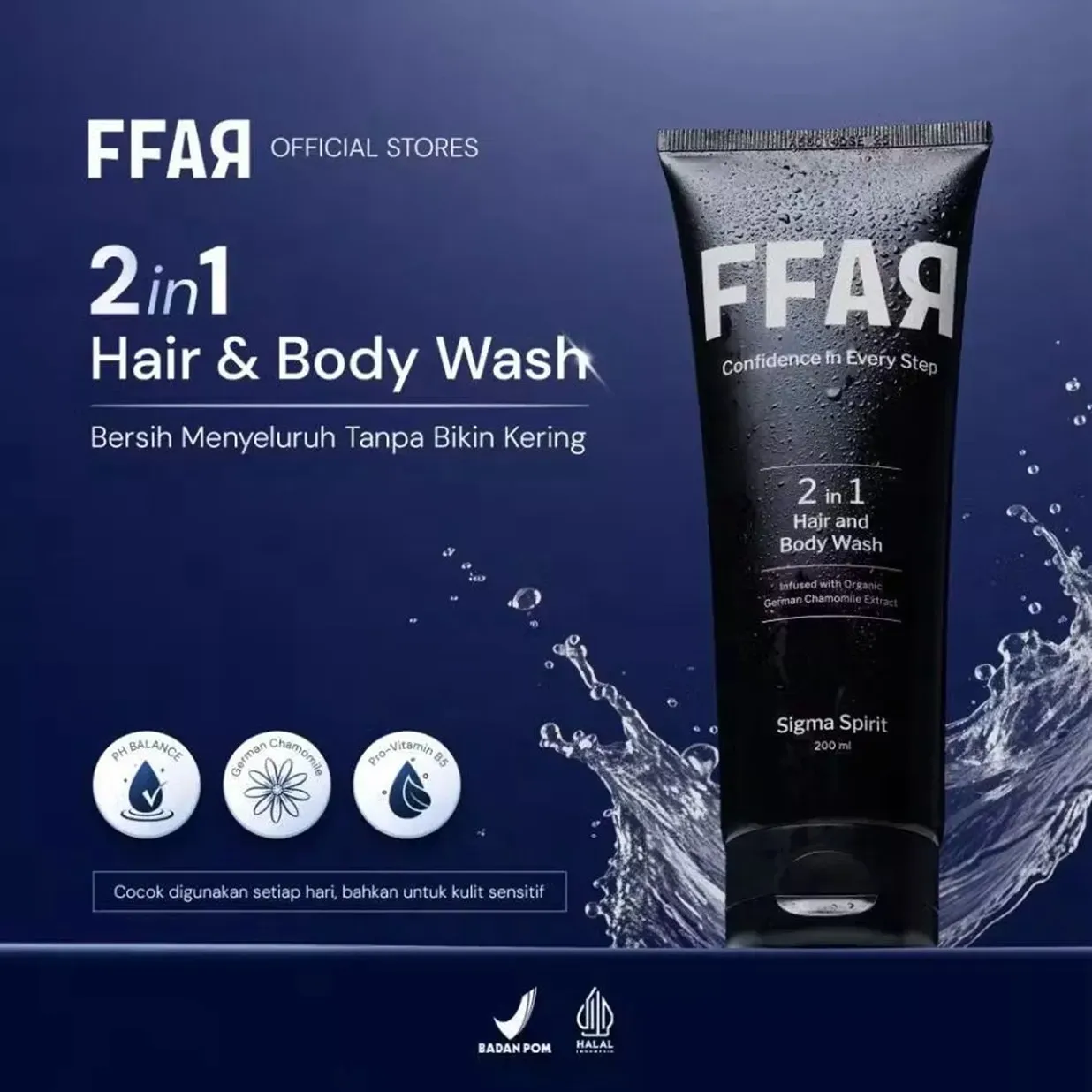 FFAR Sigma Spirit 2in1 Hair & Body Wash, Solusi Praktis Buat Cowok Aktif