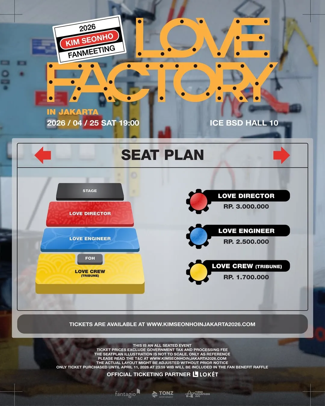 Seat Plan dan Harga Tiket