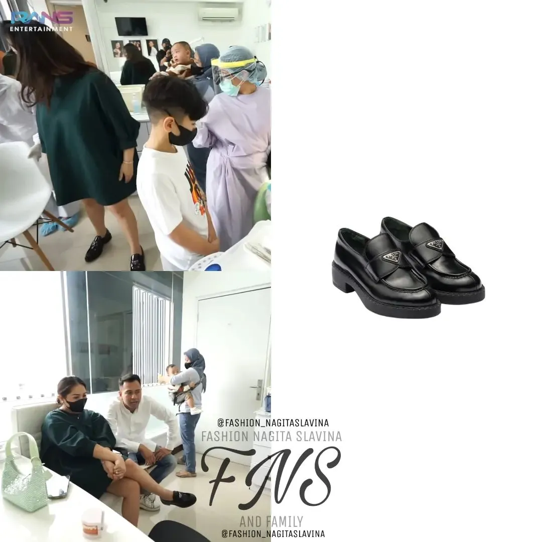 Tidak cuman tas dan baju yang dibandrol dengan harga jutaan hingga puluhan juta. Sepatu Nagita Slavina ini capai Rp 17.200.000 dari brand Prada.