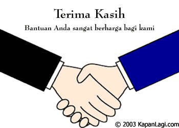 KARTU UCAPAN - Terima Kasih : Terima kasih buat bantuannya 