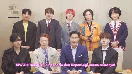 16 Potret Keseruan Super Junior Jawab Pertanyaan Fans Indonesia di Acara 'E.L.F FAN PARTY KapanLagi Korea'